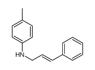 4-methyl-N-(3-phenylprop-2-enyl)aniline Structure