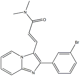 1-[2-(3-Bromo-phenyl)-imidazo[1,2-a]pyridin-3-yl]-3-dimethylamino-propenone结构式