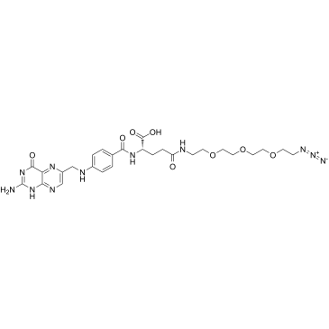 Folate-PEG3-azide结构式