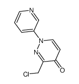 3-(chloromethyl)-1-(pyridin-3-yl)pyridazin-4(1H)-one结构式