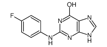 2-(4-fluoroanilino)-3,7-dihydropurin-6-one结构式
