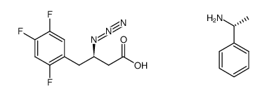 (3R)-3-azido-(2,4,5-trifluorophenyl)butyric acid (R)-methylbenzylamine salt Structure