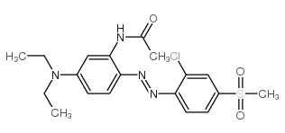 N-[2-[[2-chloro-4-(methylsulphonyl)phenyl]azo]-5-(diethylamino)phenyl]acetamide picture
