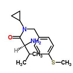 N-Cyclopropyl-N-[4-(methylsulfanyl)benzyl]-L-valinamide结构式