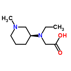 N-Ethyl-N-[(3S)-1-methyl-3-piperidinyl]glycine结构式