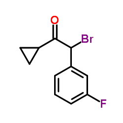 2-Bromo-1-cyclopropyl-2-(3-fluorophenyl)ethanone Structure