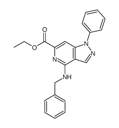 4-benzylamino-6-ethoxycarbonyl-1-phenyl-1H-pyrazolo<4,3-c>pyridine Structure