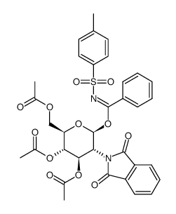 2-deoxy-2-phthalimido-3,4,6-tri-O-acetyl-β-D-glucopyranosyl N-tosyl benzimidate Structure