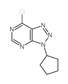 3H-1,2,3-Triazolo[4,5-d]pyrimidine,7-chloro-3-cyclopentyl- structure