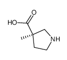 (R)-3-甲基吡咯烷-3-甲酸结构式