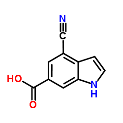 4-Cyano-1H-indole-6-carboxylic acid Structure