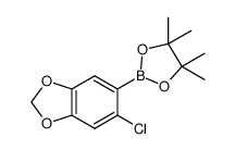 2-(6-chlorobenzo[d][1,3]dioxol-5-yl)-4,4,5,5-tetramethyl-1,3,2-dioxaborolane Structure