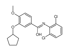 3-cyclopentyloxy-N-(2,6-dichlorophenyl)-4-methoxybenzamide Structure