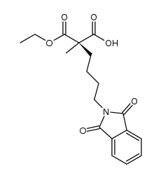 (R)-2-(N-butylphthalimido)-3-ethoxy-2-methyl-3-oxopropanoic acid Structure