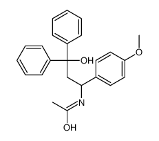 N-[3-hydroxy-1-(4-methoxyphenyl)-3,3-diphenylpropyl]acetamide结构式