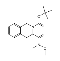 2-Boc-1,2,3,4-tetrahydroisoquinoline-3-(N-methoxy-N-methylamide)结构式