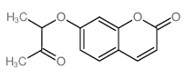 7-(3-oxobutan-2-yloxy)chromen-2-one structure