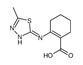 2-[(5-methyl-1,3,4-thiadiazol-2-yl)amino]cyclohexene-1-carboxylic acid Structure