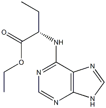 ethyl (S)-2-((9H-purin-6-yl)amino)butanoate结构式