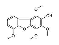 1,3,4,6-tetramethoxydibenzofuran-2-ol Structure