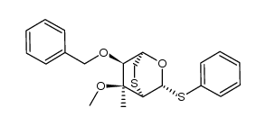 phenyl 2,6-anhydro-4-O-benzyl-3-C-methyl-3-O-methyl-1,2-dithio-β-L-altro-pyranoside结构式