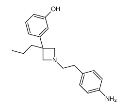 1-(4-Aminophenethyl)-3-propyl-3-(3-hydroxyphenyl)azetidine structure