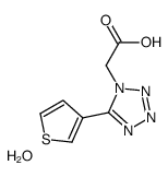 2-(5-thiophen-3-yltetrazol-1-yl)acetic acid,hydrate结构式