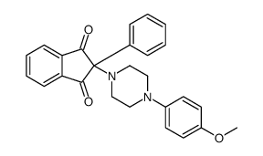 2-[4-(4-methoxyphenyl)piperazin-1-yl]-2-phenylindene-1,3-dione结构式