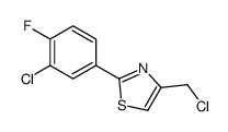 2-(3-chloro-4-fluorophenyl)-4-(chloromethyl)-1,3-thiazole结构式