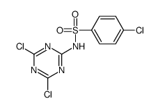 4-chloro-N-(4,6-dichloro-1,3,5-triazin-2-yl)benzenesulfonamide Structure