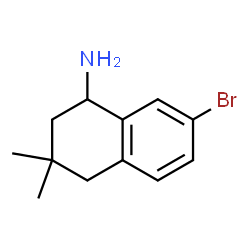 7-溴-3,3-二甲基-1,2,3,4-四氢萘-1-胺结构式