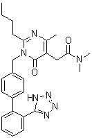 2-(1-((2'-(1H-tetrazol-5-yl)-[1,1'-biphenyl]-4-yl)Methyl)-2-butyl-4-Methyl-6-oxo-1,6-dihydropyrimidin-5-yl)-N,N-dimethylacetamide structure