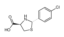 (4R)-2-(4-chlorophenyl)thiazolidine-4-carboxylic acid Structure