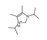 4,5-dimethyl-1,3-di(propan-2-yl)-1,2-dihydroimidazol-1-ium Structure