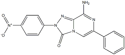 8-amino-2-(4-nitrophenyl)-6-phenyl-[1,2,4]triazolo[4,3-a]pyrazin-3(2H)-one结构式