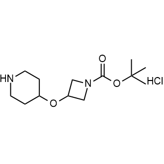 tert-Butyl 3-(piperidin-4-yloxy)azetidine-1-carboxylate hydrochloride Structure