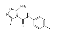 5-Amino-3-methyl-N-(4-methylphenyl)-1,2-oxazole-4-carboxamide结构式