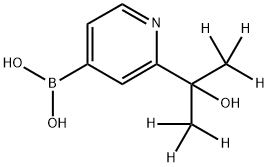 2-(2-HYDROXYPROPAN-2-YL-d6)-PYRIDINE-4-BORONIC ACID结构式