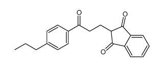 2-[3-oxo-3-(4-propylphenyl)propyl]indene-1,3-dione结构式