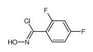 2,4-difluoro-N-hydroxy-benzenecarboximidoyl chloride结构式