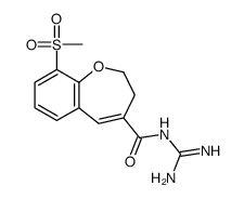 N-(diaminomethylidene)-9-methylsulfonyl-2,3-dihydro-1-benzoxepine-4-carboxamide Structure