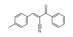 (E)-1-benzoyl-2-(4-methylphenyl)-1-etheneyl cyanide Structure