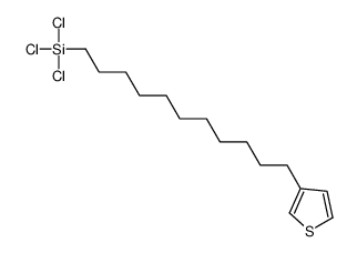 trichloro(11-thiophen-3-ylundecyl)silane结构式