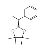 (S)-2-(1-phenylethyl)-4,4,5,5-tetramethyl-1,3,2-dioxaborolane Structure
