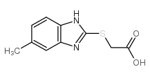 (5-METHYL-1H-BENZOIMIDAZOL-2-YLSULFANYL)-ACETIC ACID结构式