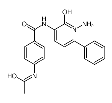 2-(p-Acetamidobenzamido)-5-phenyl-2,4-pentadienoic acid hydrazide结构式