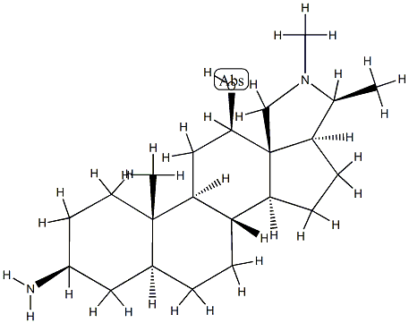 3β-Amino-5α-conanin-12β-ol结构式