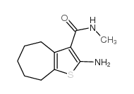 2-amino-N-methyl-5,6,7,8-tetrahydro-4H-cyclohepta[b]thiophene-3-carboxamide结构式