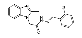 N'-(2-chlorobenzylidene)-2-(2-methyl-1H-benzo[d]imidazol-1-yl)acetohydrazide结构式