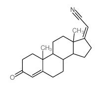 Pregna-4,17(20)-diene-21-nitrile,3-oxo- (8CI,9CI) Structure